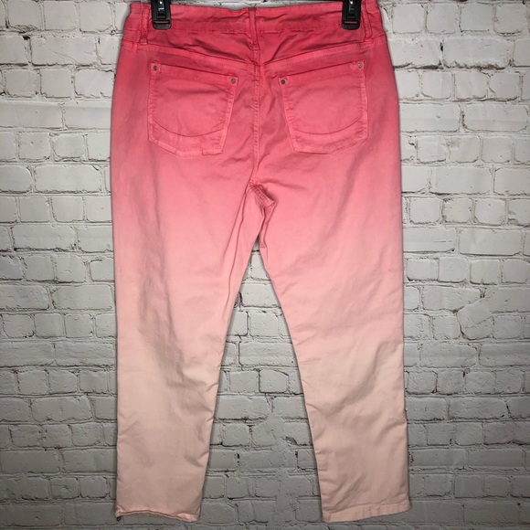 Soft Surroundings Pink Ombre Skinny Ankle Pants - Picture 5 of 6